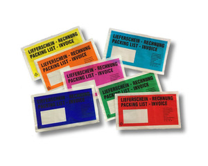 Preview: Dokumententaschen *Lieferschein/Rechnung* DIN Lang 235x130mm gelb 