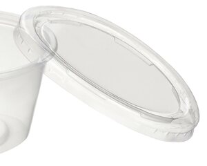 10000x Deckel für Dressingbecher Saucenbecher  90ml transparent aus PP