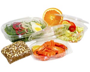 Preview: Feinkostbecher oval klar mit Deckel 375 ml (PET) 