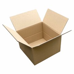 2x Faltkarton  300x300x(100)-200mm mit variabler Höhe 1-wellig Dickwelle braun