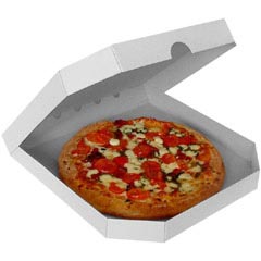 Preview: 100x Pizzakarton -extra stark- weiß 32 x 32 x 3 cm