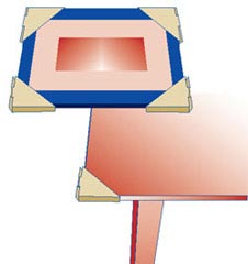 Preview: 8x Eckenschutz-Set für Bilder Spiegel Tische Platten 