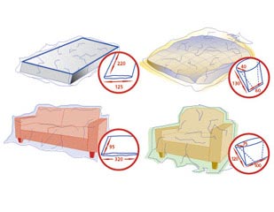 Schutzhüllen-Set für Matratze Couch Bett und Sessel