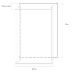 Preview: 1x Seitenfaltensack  700x550x1500 mm hoch transparent 60my