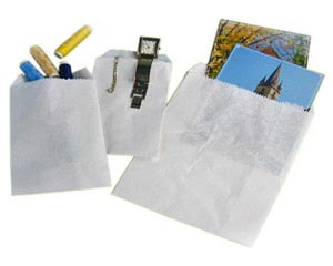 Preview: 10000x Papierflachbeutel weiß 13 x 19 cm