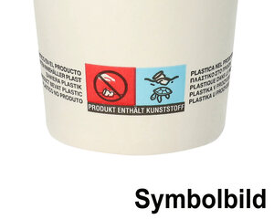 Preview: 50x BIO Heißgetränkecher CoffeeToGo weiß 200ml 100% Reycling FSC®