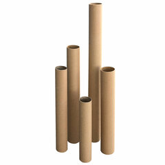 100x Versandrohre Versandhülsen rund 63 x  460mm braun ohne Deckel | Format A3 A2