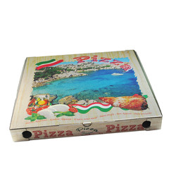 100x Pizzakarton aus Mikrowellpappe mit neutralem Motiv 46 x 46 x 5 cm