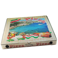 100x Pizzakarton aus Mikrowellpappe mit neutralem Motiv 50 x 50 x 5 cm