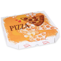100x Pizzakarton aus Mikrowellpappe mit neutralem Motiv 26 x 26 x 3 cm