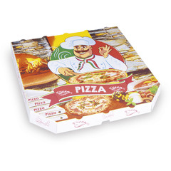 100x Pizzakarton aus Mikrowellpappe mit neutralem Motiv 30 x 30 x 3 cm