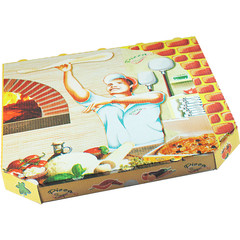 100x Pizzakarton aus Mikrowellpappe mit neutralem Motiv 32 x 32 x 3 cm