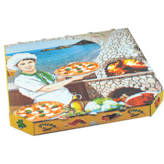 100x Pizzakarton aus Mikrowellpappe mit neutralem Motiv 33 x 33 x 3 cm