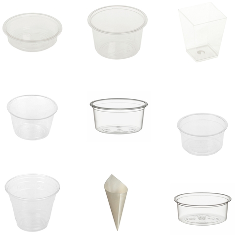 Einweg BIO Fingerfood Feinkostbecher Dressingbecher Schale biologisch abbaubar