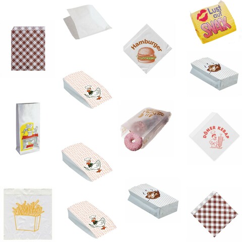Pommesbeutel Hähnchenbeutel Hamburgerbeutel Döner Kebab Snackbox Imbiss Kiosk