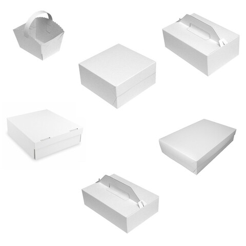Kuchenkarton Tortenkarton Tortenschachtel Tragebox Tortenstücke weiß Auswahl