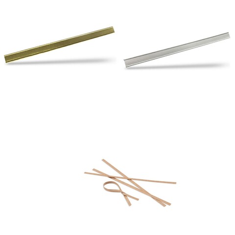 Clipbandverschlüsse Beutelverschlüsse 80-180 mm weiss gold Flachbodenbeutel