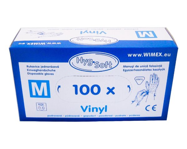 1000x Vinyl Einweghandschuhe Vinylhandschuhe gepudert Größe M