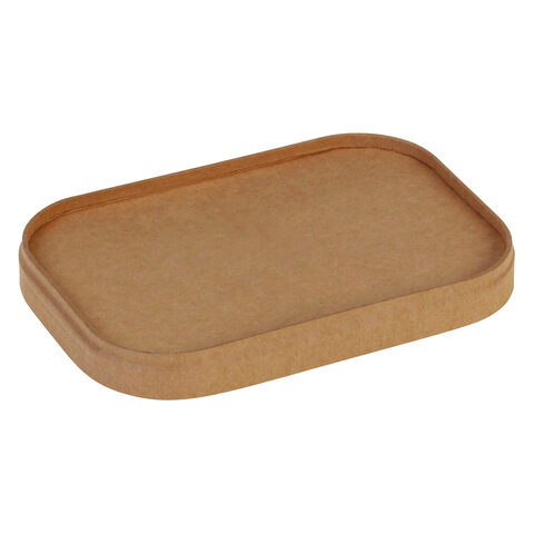900x Deckel aus Kraftpapier für Pappschalen rechteckig 173x120mm