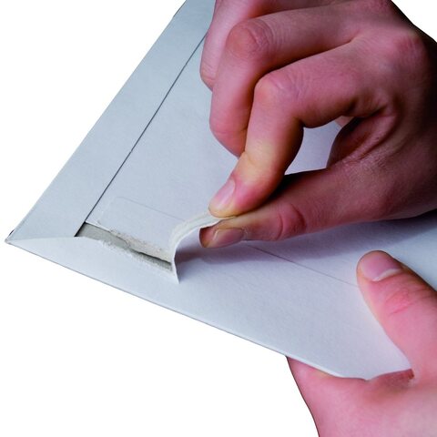 Vollpappe-Versandtasche 235x308mm stabile Vollpappe Selbstklebeverschluss A4 weiß